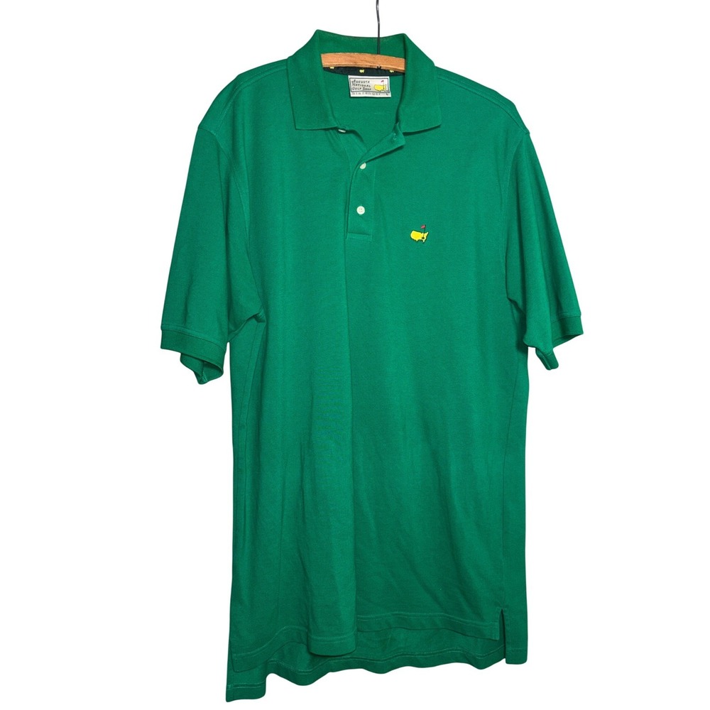 Slazenger Augusta National Golf Shop Masters Polo Shirt Mens Large Green Cotton